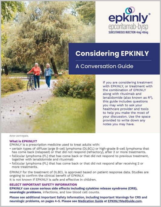 Download the EPKINLY® (epcoritamab-bysp) Treatment Consideration Guide.