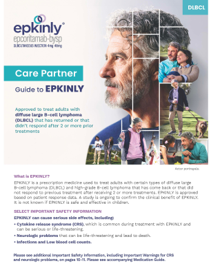 Download the EPKINLY® (epcoritamab-bysp) Care Partner Brochure for patients with certain types of DLBCL.